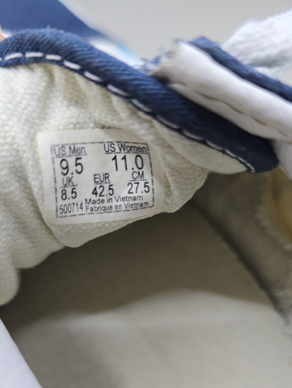 Vans Old Skool Sneakers W-11 M-9.5 Blue/White Check Low-Top Skater Classic Comfy - Picture 8 of 8